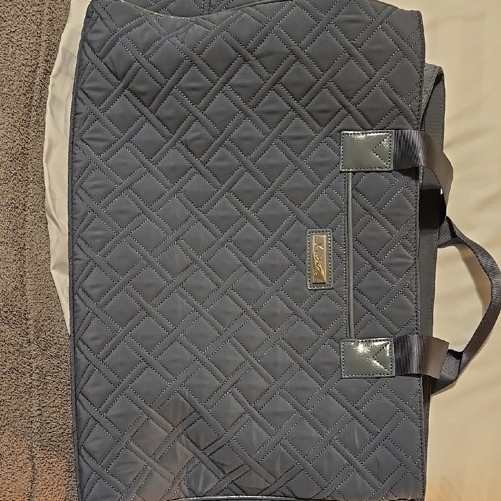 Vera Bradley Quilted Gray Travel Bag